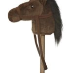 Aurora World World Giddy-Up Stick Horse 37″ Plush, Dark Brown