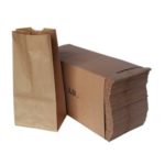 4 Pound Brown Paper Bags – 500 Count – 5″ x 3 1/8″ x 9 3/4″ – Sack Lunch Bags