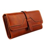 Kattee Vintage Women’s Genuine Leather Trifold Wallet Brown