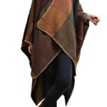 VamJump Women Winter Oversized Blanket Poncho Cape Shawl Long Cardigan Coat