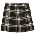 French Toast Plaid Two-Tab Scooter Girls Brown Plaid 6