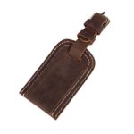 Genuine Leather Luggage Tag Travel Flight Bag ID Label Business Card Holder Name Address ID Bag Tag