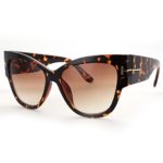 Menton Ezil 100% UV400 Protection Womens Designer Brown Tortoise Sunglasses Gradient Lens