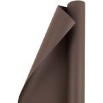 JAM Paper® Solid Color Wrapping Paper – 25 Sq Ft – Matte Chocolate Brown – Matte Wrapping Paper Roll – Sold Individually