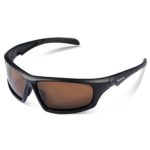 Duduma Tr601 Polarized Sports Sunglasses for Baseball Cycling Fishing Golf Superlight Frame (639 Black matte frame with brown lens)