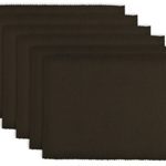 DII 100% Cotton, Ribbed 13x 19″ Everyday Basic Placemat Set of 6, Dark Brown