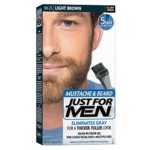 Just For Men Mustache and Beard Brush-In Color Gel, Light Brown (Pack of 3)