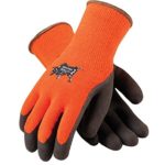 PIP WA1403A Tek Seamless Knit Latex Grip Work Glove Large, Orange & Brown