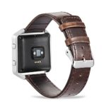 GinCoband Leather Wristband for Fitbit Blaze Smart Fitness Watch (Dark Brown)