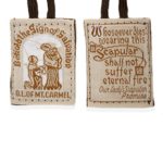 Vatican Approved Best Brown Mt. Carmel Scapular 100% Wool & Hand- Made in USA