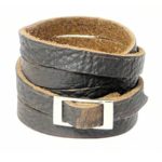 Dark Brown Leather Strap Wrap Around Leather Bracelet / Leather Wristband / Surf Bracelet