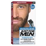 Just For Men Mustache and Beard Brush-In Color Gel, Medium Brown (Pack of 3)