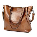 OMIU Women Handbags PU Leather Shoulder Bags Messenger Purses Tote Bags Handbags for Women 001 Brown