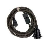 Swag Light – Hanging Pendant Light Cord Kit by Color Cord Company – Choose from multiple colors – Antique Brown