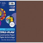Pacon Tru-Ray Construction Paper, 12-Inches by 18-Inches, 50-Count, Dark Brown (103056)