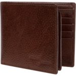 Access Denied Mens RFID Blocking Leather Wallet Bifold 11 Slot Secure Flip ID (Dark Chocolate Brown-Pebble)