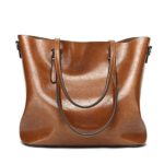 Abshoo Women Soft Leather Handbags Tote Bags (Brown)