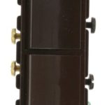 Leviton 5634 15 Amp, 120/277 Volt, Decora Single-Pole, Single-Pole AC Combination Switch, Commercial Grade, Grounding, Brown