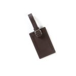 Mini Rectangular Luggage Tag – Full Grain Leather – Chocolate Brown (brown)