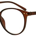 Original Classic Round Vintage Prescription Magnification Reader Eye Glasses Rx Power Strength +150 +175 +200 +2.25 +250 +300 (Brown, +1.25)