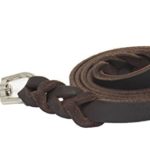 Leather Leash, 6 Feet Long By 3/4 of Inch, Great for Dog Training of All Dog Breeds, Dark Brown Braided Ends, Premier Leather, Free ID Tag