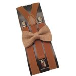 Hemp Bow ties and Barnyard suspenders Combo Mens