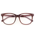 Happy Store CN81 Large Oversized Bold Frame UV 400 Clear Lens Horn Rimmed Glasses,Brown