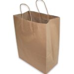 2dayShip Paper Retail Shopping Bags with Rope Handles 13 x 7 x 17 inches, 50 Count
