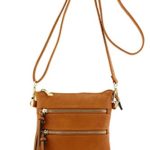 Functional Multi Pocket Crossbody Bag Brown