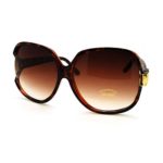 Tort Brown Super Oversized Sunglasses Womens Classic ROUND CELEBRITY PRIVACY Shades NEW