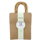 Brown Kraft Bag, Birthday Party Gift Favor Bag Set – 12 Count – Medium, 8″ x 10″ x 4.5″
