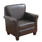Kinfine Kids Arm Chair, Dark Brown, Leatherette