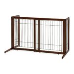 Freestanding Pet Barrier in Dark Brown