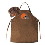 NFL Cleveland Browns Logo Apron & Chef Hat, One Size, Brown