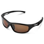 Duduma Polarized Sports Sunglasses for Running Cycling Fishing Golf Tr90 Unbreakable Frame (black matte frame with brown lens)