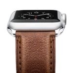 [Upgraded] Apple Watch Band, Benuo [Vintage Series] Premium Genuine Leather Strap, Classic Bracelet Replacement with Secure Buckle, Adapter for iWatch Series 2/Series 1/Edition/Sport 42mm (Dark Brown)