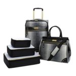 Samantha Brown Embossed Ombre 5-Piece Luggage Set – Black / White