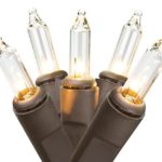 Northlight Mini Christmas Lights with Brown Wire, Clear, Set of 35