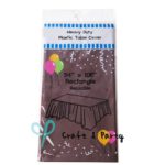 (12-pack) Heavy Duty Plastic Table Covers Tablecloth (Reusable) (Rectangle 54″ X 108″, Brown)