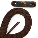 OrthoStep Waxed Very Thin Dress Round Classic Brown 38 inch Shoelaces 2 Pair Pack