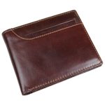 Horiya Men’s RFID Blocking Vintage Italian Genuine Leather Slim Bifold Wallets For Men Handmade( Brown)