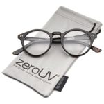 zeroUV – Vintage Inspired Clear Lens Small Circle Round Sunglasses (Tortoise)