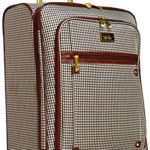 Nicole Miller Taylor 24″ Expandable Spinner Suitcase (Brown Plaid)
