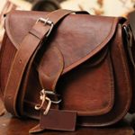 FeatherFeel Distressed Leather Purse Vintage Style Genuine Brown Leather Cross Body Shoulder Bag Handmade Purse 9x7x3 inches Brown
