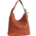 JOYSON Women Handbags Hobo Bags Shoulder Tote Purse Bags Top Handle PU Leather Women Bags Brown