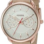 Fossil Women’s ES4007 Tailor Multifunction Light Brown Leather Watch