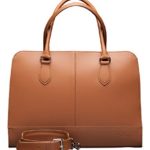 Su.B for Woman 13” 14” inch diagonal Professional Design Bag for Laptop Genuine Leather – Made in Italy (Light Brown)