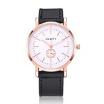 Men’s Dress Wrist Watch Casual Classic Analog Quartz Business Watch with 40mm Case, Replaceable Leather Band and Thin Dial