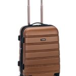 Rockland Melbourne 20 Inch Expandable Abs Carry On, Brown