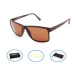 Tacloft Wayfarer 57mm HD Polarized Sunglasses TR004(Brown Frame/Brown Lens)